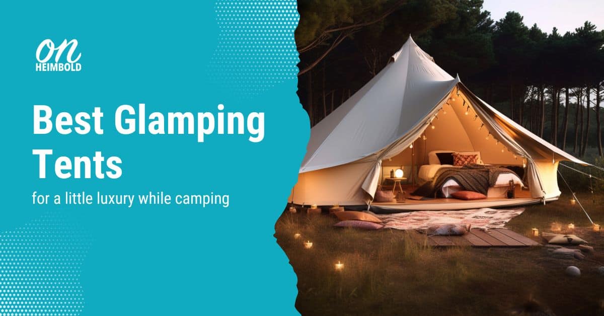 Best Glamping Tents - Image Of Bell Shaped Glamping Tent at the evening hours (AI gen MJ)